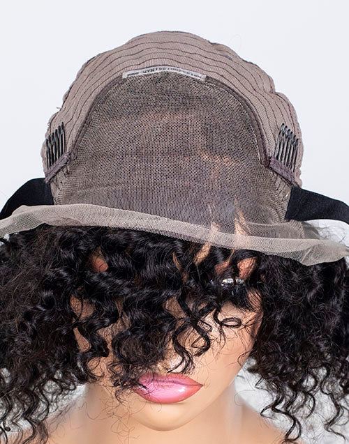 Clearance - 13x4"  Lace Front Wig Indian Hair - 12" Curly Size 1- MTY-2262