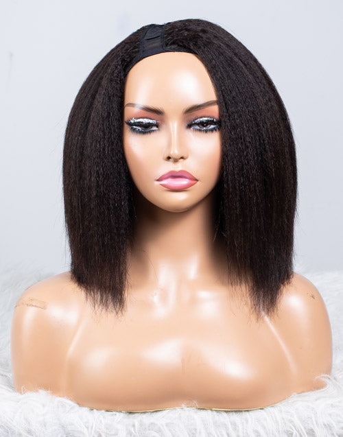 Clearance - U-Part Wig Malaysian Hair - 10" Kinky Size 1 - MT-524