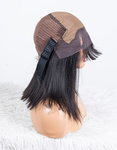 Clearance - 13x6" Lace Front Wig Malaysian Hair 180% Density- 12" Yaki Size 1  - MTY - 3086