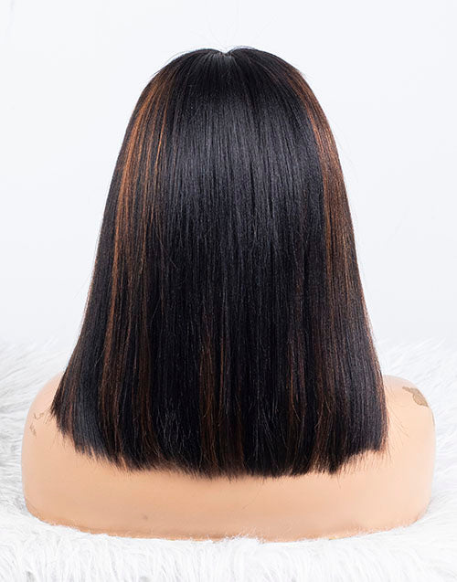 Clearance - 13x6" Lace Front Wig Indian Hair - 12" Yaki Size 1 - MTY-3084