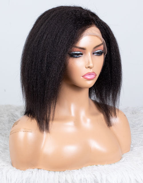 Clearance - 13x4" Lace Front Wig Indian Hair - 10" Kinky Size 1 - MTY-1250