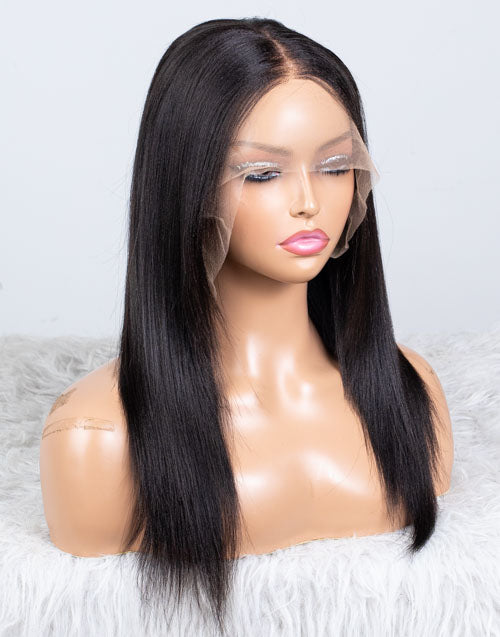 Clearance - 13x6" Lace Front Wig Indian Hair - 14" Yaki Size 1 - MTY-1244