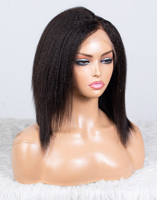 Clearance - 13x4" Lace Front Wig Malaysian Hair - 10" Kinky Size 1 - MTY-1236