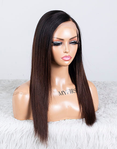 Clearance - 13x6"  Lace Front Wig Malaysian Hair - 20" Yaki Size 1- MTY-2804