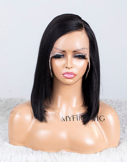 Clearance - 13x6"  Lace Front Wig Indian Hair - 12" Yaki Size 1- MTY-2792