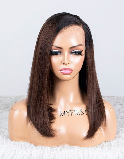 Clearance - 13x6"  Lace Front Wig Malaysian Hair - 14" Yaki Size 1- MT-3300