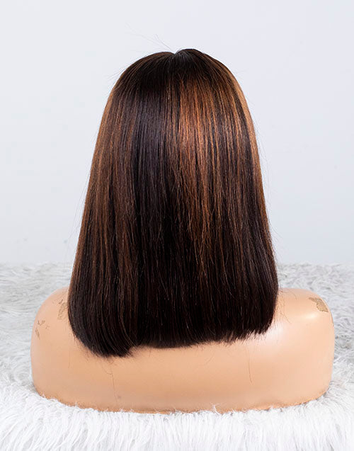 Clearance - 13x6"  Lace Front Wig Indian Hair - 12" Silky Size 1- MTY-2797