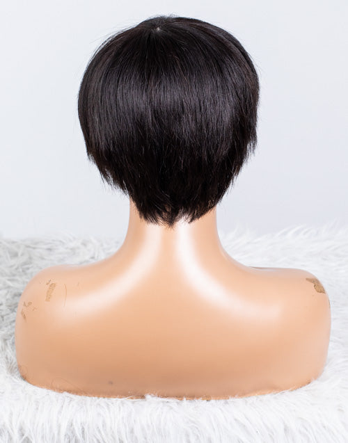 Clearance - Full Lace Wig Pixie Cut Indian Hair - 8" Silky Size Small - MTY-1201