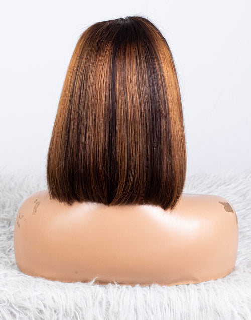 Clearance - 5x5" Closure Wig Indian Hair - 10" Silky Size Average - MTY-3823