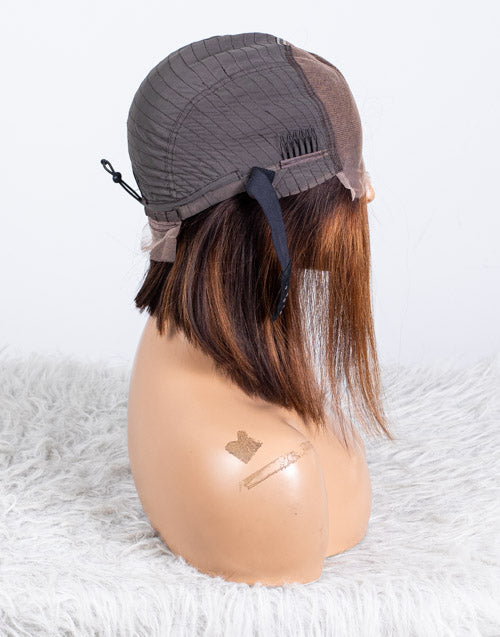 Clearance - 5x5" Closure Wig Indian Hair - 10" Silky Size Average - MTY-3823