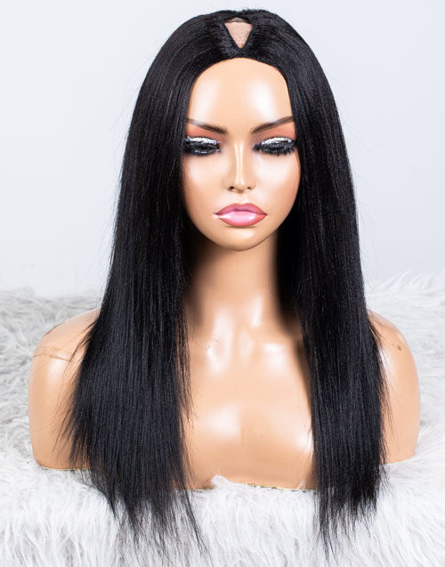 Clearance - V-Part Wig Indian Hair - 16" Yaki Size 2 - MTY-1208