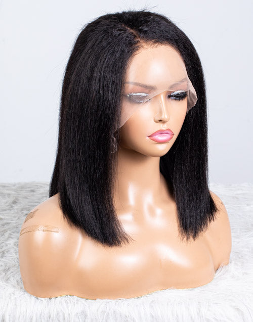 Clearance - 13x6" Lace Front Wig Indian Hair - 12" Kinky Size 2 - MT-3110