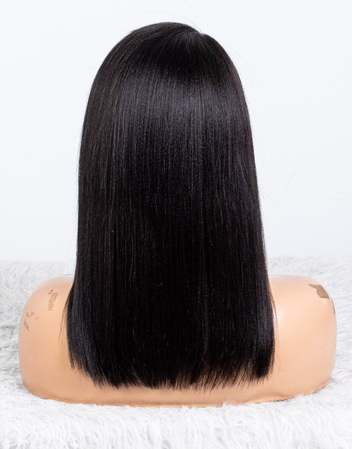 Clearance - 10x6" Closure Wig Malaysian Hair - 12" Yaki Size 1 - MT-3503