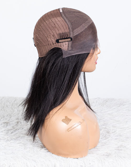 Clearance - 10x6" Closure Wig Malaysian Hair - 12" Yaki Size 1 - MT-3503