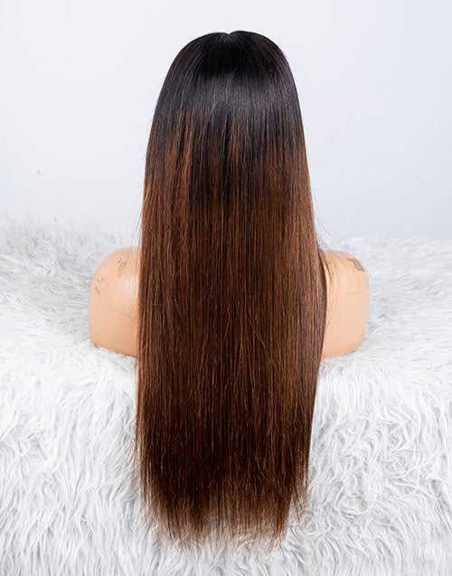Clearance - 4x4" Closure Wig Indian Hair - 20" Silky Size Average - MT-3295