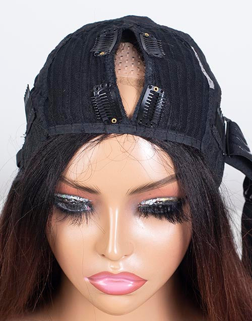 Clearance - V-Part Wig Indian Hair - 18" Yaki Size 1 - MTY-4946