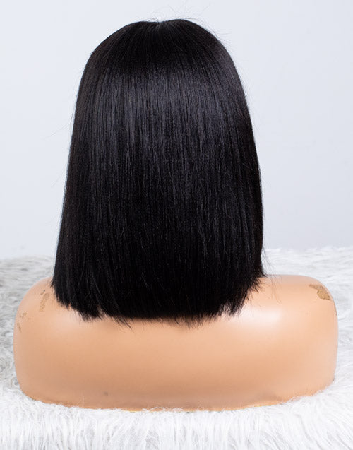 Clearance - 4x4" Glueless Closure Wig Indian Hair - 10" Yaki Size 1 - MTY-1274