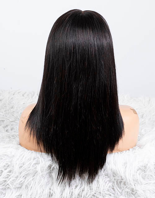Clearance - 5x5" Closure Wig Indian Hair - 16" Silky Size Average - MTY-3296