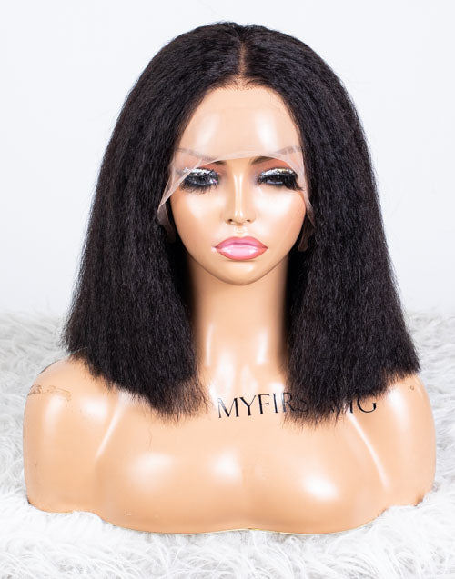 Clearance - 13x6" Lace Front Wig Indian Hair - 14" Kinky Size 1 - MTY-3954