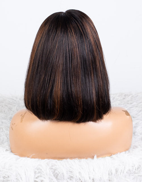 Clearance - 5x5" Closure Wig Indian Hair - 10" Silky Size Average - MTY-3939