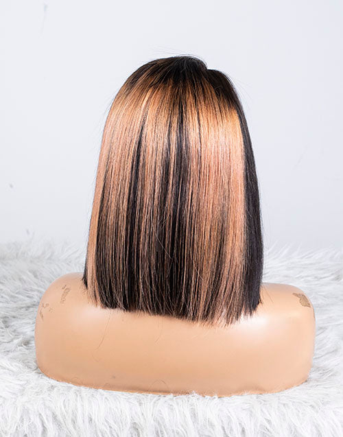 Clearance - 13x4" Lace Front Wig Indian Hair - 12" Silky Size-1 - MTY-2427