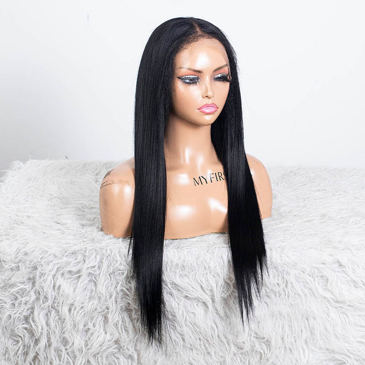 Clearance - Full Lace Wig Malaysian Hair - 20" Yaki 4c Edges Size 1 - MTY-4997