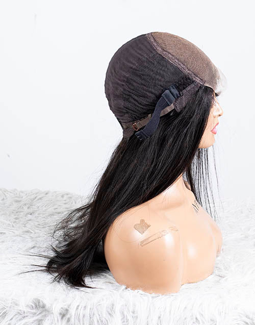 Clearance - 5x5" Closure Wig Indian Hair - 16" Silky Size Average - MT-3319