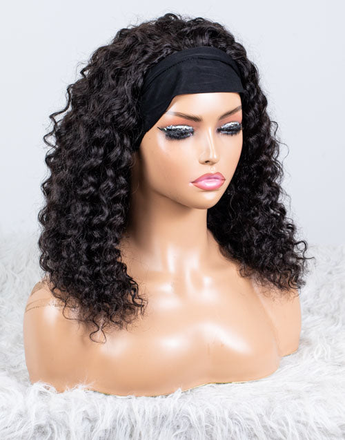 Clearance - Headband Wig Glueless No Lace Indian Hair Wig - 16" Silky Size 1 - MCY-16