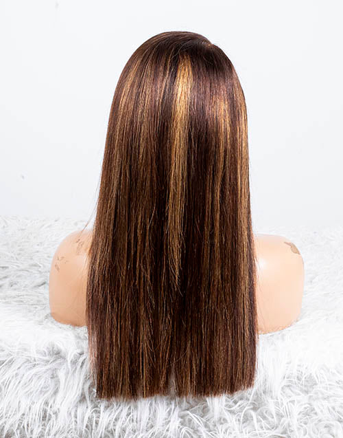 Clearance - 5x5" Closure Wig Indian Hair - 16" Silky Size Average - MTY-3335