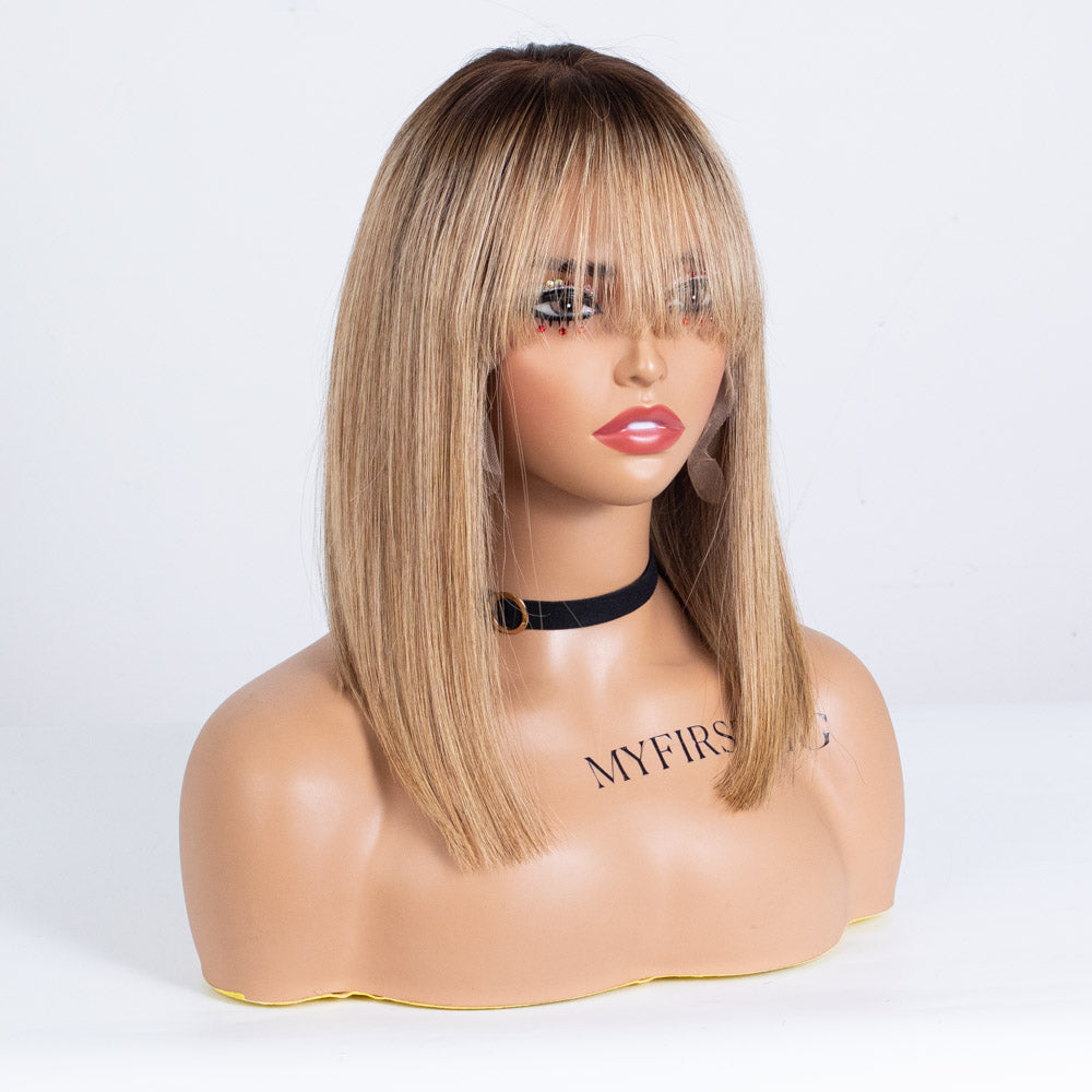 Clearance - 13x4'' Lace Front Wig  Indian Hair - 12" Silky Size 2- MT-3855