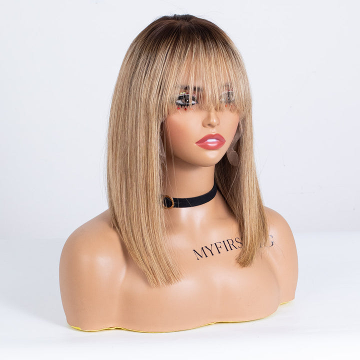 Clearance - 13x4'' Lace Front Wig  Indian Hair - 12" Silky Size 2- MT-3855