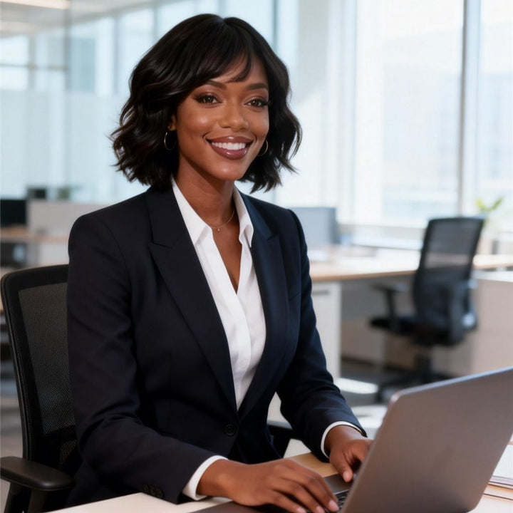 14-16 Inch Bangs Mess Wavy HD Lace Wear & Go Glueless Wig - CLW018