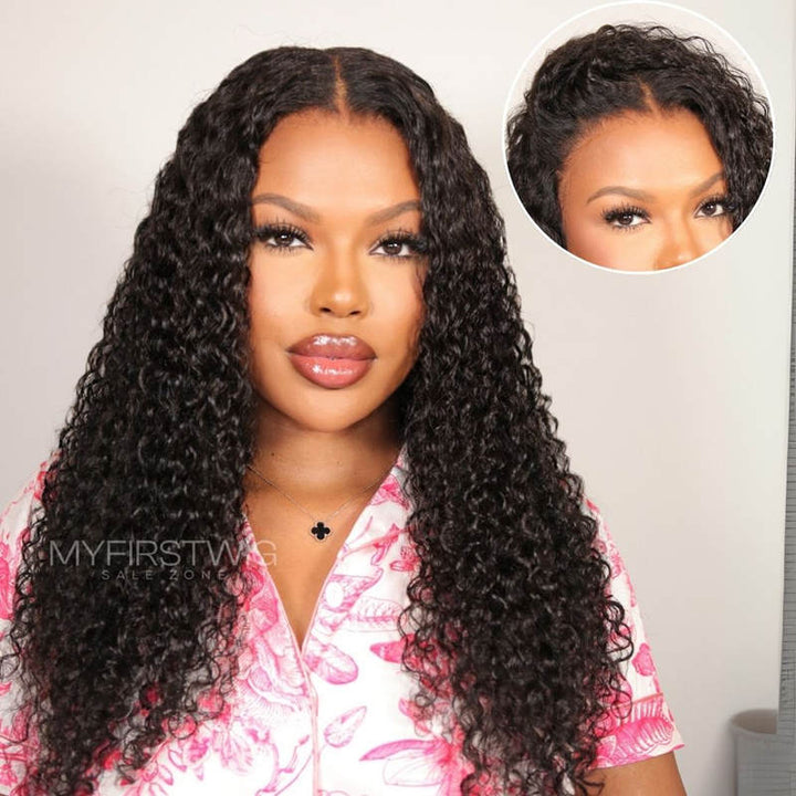 14-22 Inch Full Lace Wig Long Curly Human Hair Wig - SLM022