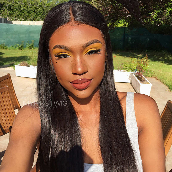 14-22 Inch Full Lace Wig Straight Long Wig Human Hair Wig -LM003