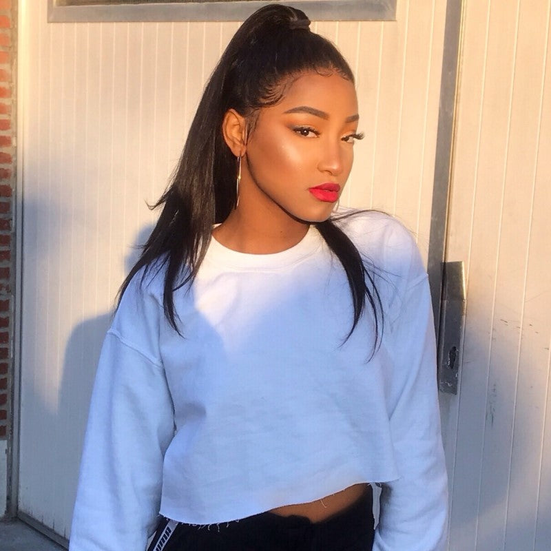 14-22 Inch Full Lace Wig Straight Long Wig Human Hair Wig -LM003