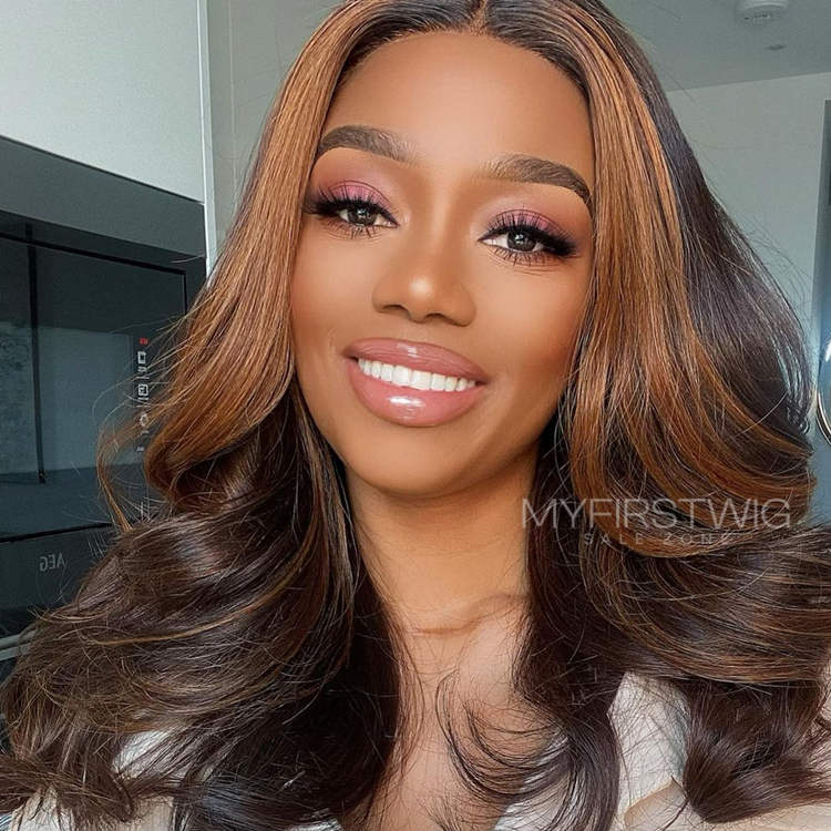 16-20 Inch Brown Wavy HD Lace Wear & Go Glueless Wig - CLW031