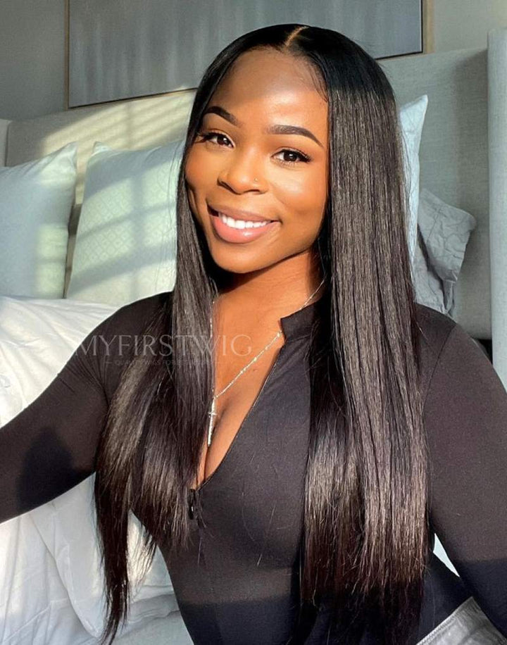16-20" Straight Long Invisible Glueless 4x4" Closure Wig  - FL4423
