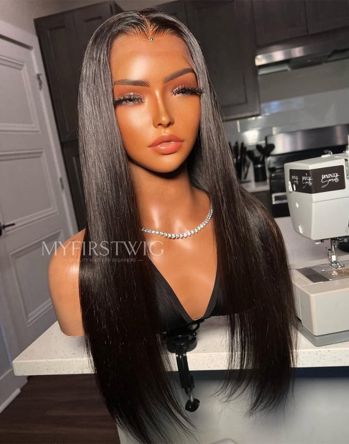 16-20" Straight Long Invisible Glueless 4x4" Closure Wig  - FL4423