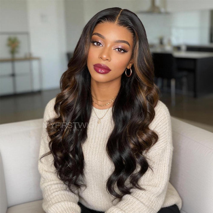 16-20 Inch Highlight Brown Wavy HD Lace Wear & Go Glueless Wig - CLW012