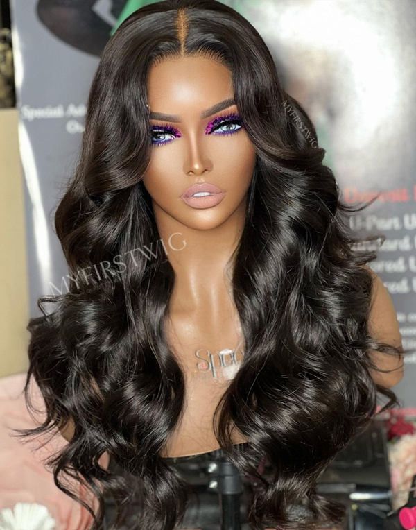 16-20 Inch Middle Part Soft Wavy HD Lace Wear & Go Glueless Wig - CLW009