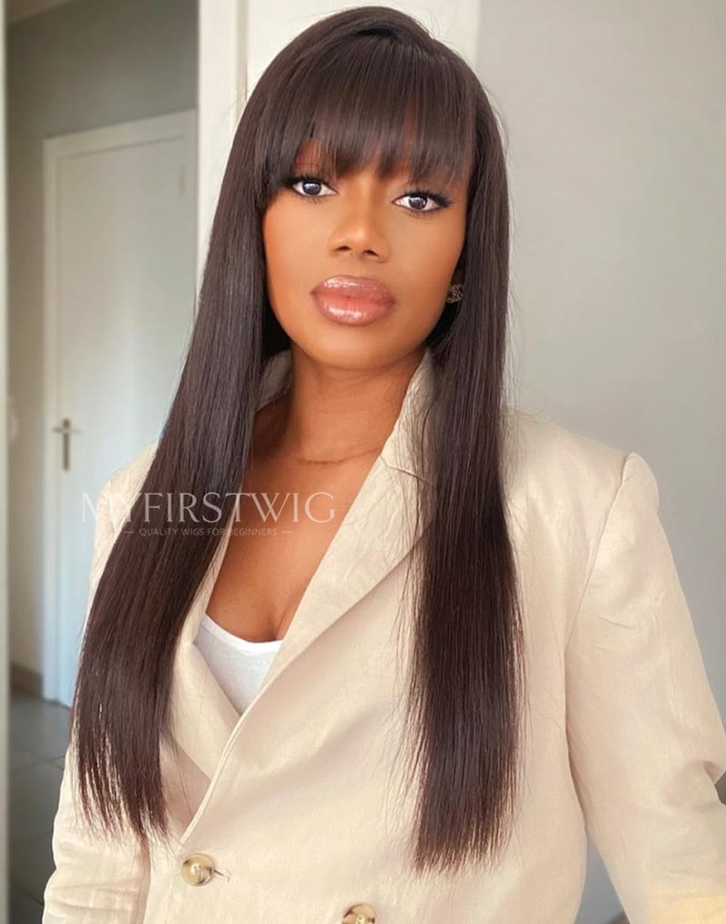 16-20 Inch Straight With Bangs HD Lace Wear & Go Glueless Wig - CLS003