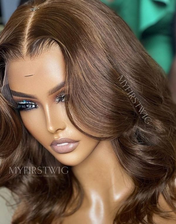 16 Inch Caramel Brown 4x4 Closure Wig - Final Deal & No Code Needed - ABFL4446