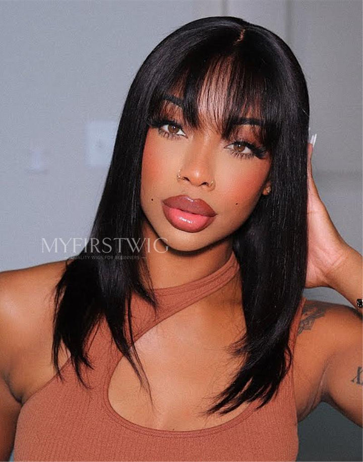 16 Inch Layers Straight 4x4 Closure Wig - Final Deal & No Code Needed - ABFL4425
