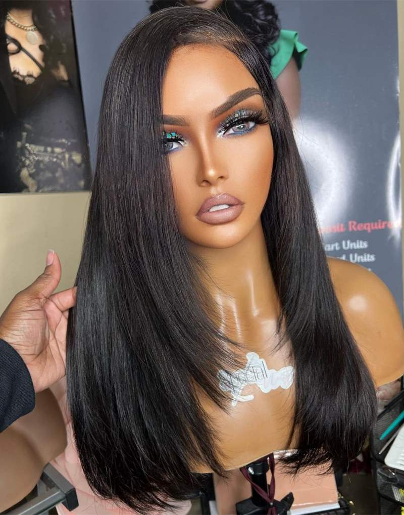20 Inch Straight Layers 4x4 Closure Wig - Final Deal & No Code Needed - ABCLS021