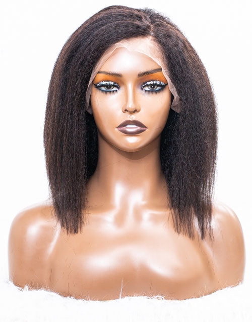 Clearance - 13x4" Lace Wig Indian Hair - 10" Kinky Size 1 - MTY-380