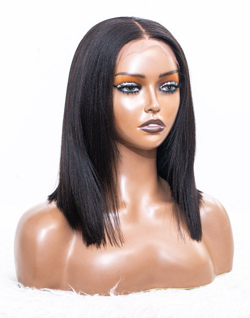 Clearance -  5x5“ Closure Wig Malaysian Hair - 14" Silky Size 1 - MT-2807