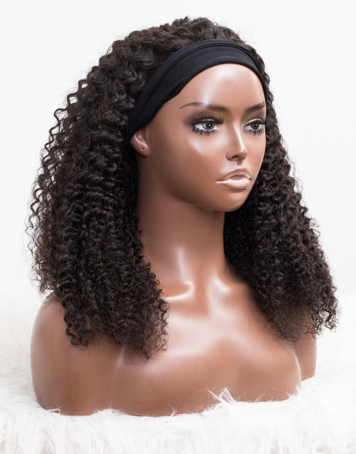 Clearance - Headband Wig Glueless No Lace Indian Hair Wig - 22" Kinky Size 1 - AXH-33