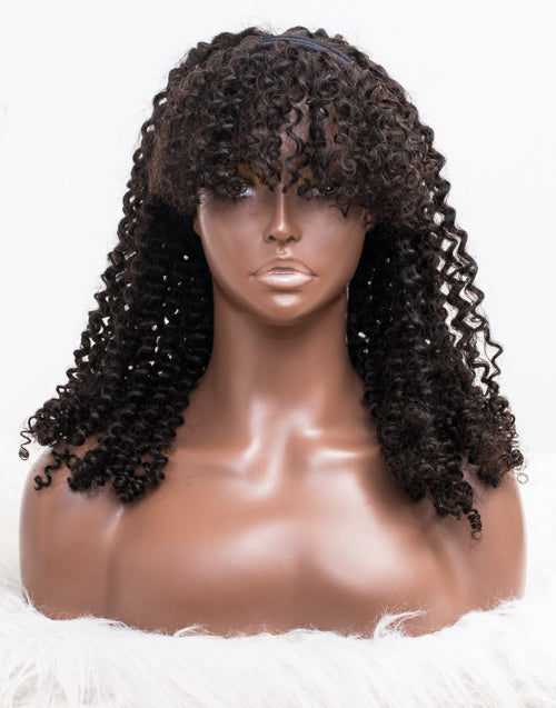 Clearance - Headband Wig Glueless No Lace Indian Hair Wig - 22" Silky Size 1 - CFS045