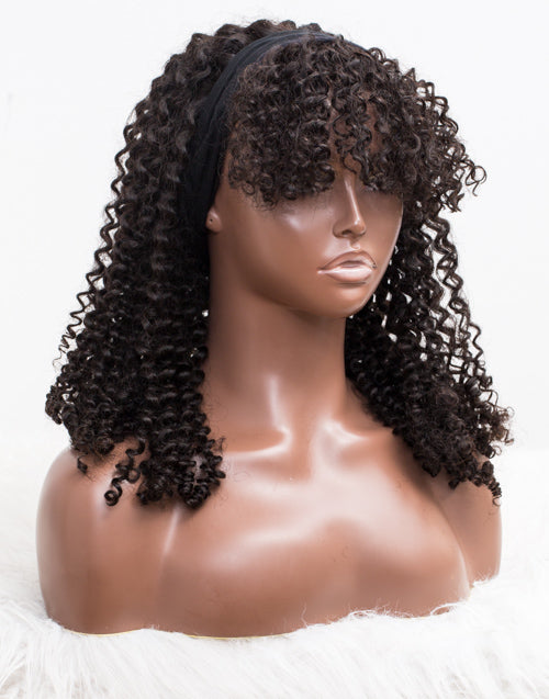 Clearance - Headband Wig Glueless No Lace Indian Hair Wig - 22" Silky Size 1 - CFS045