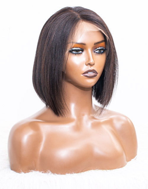 Clearance - 13x4" Lace Front Wig Indian Hair 180% Density - 10" Yaki Size Average - MTY-461